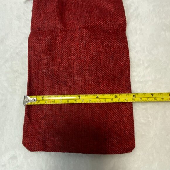 Christmas Gift Bags Buffalo Plaid Bottle Cover with Drawstring Rope Reusable Xma - Picture 6 of 7